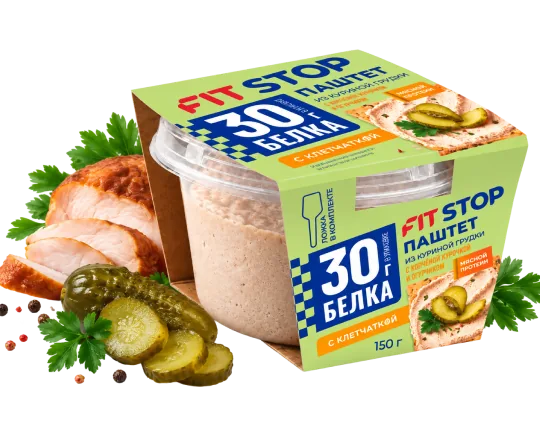 Паштет Fit Stop с солёным огурчиком и копчёной курочкой